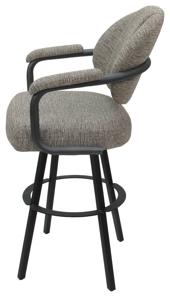 Swivel Metal Bar Stool M-70 Warren Base, Jetty June/Gray, 34"