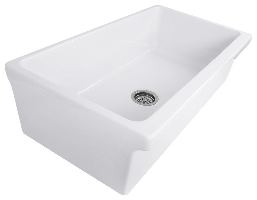 Nantucket Sinks 36" Reversible Decorative Apron Farmhouse Fireclay Sink