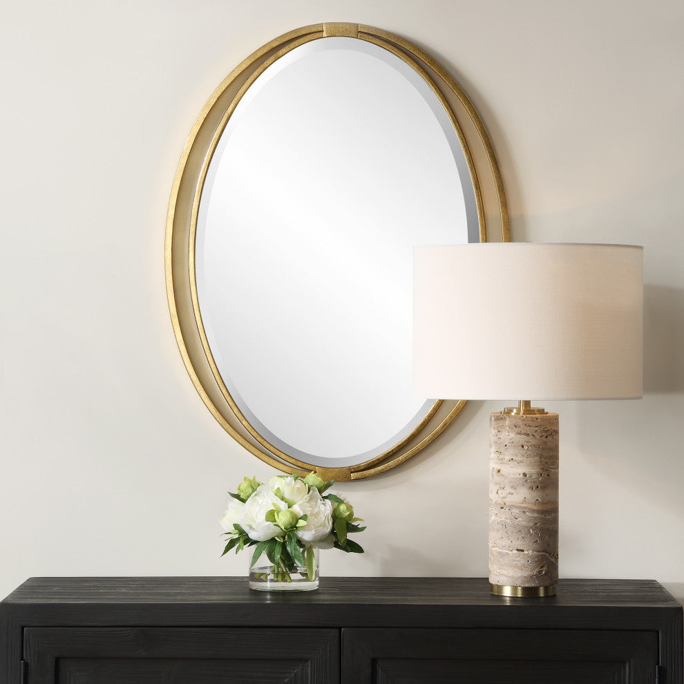 Uttermost Rhodes Gold Oval Mirror