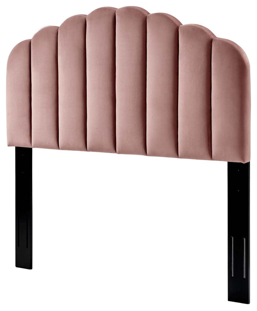 Headboard, King Size, Velvet, Pink, Modern Contemporary, Bedroom Master Suite