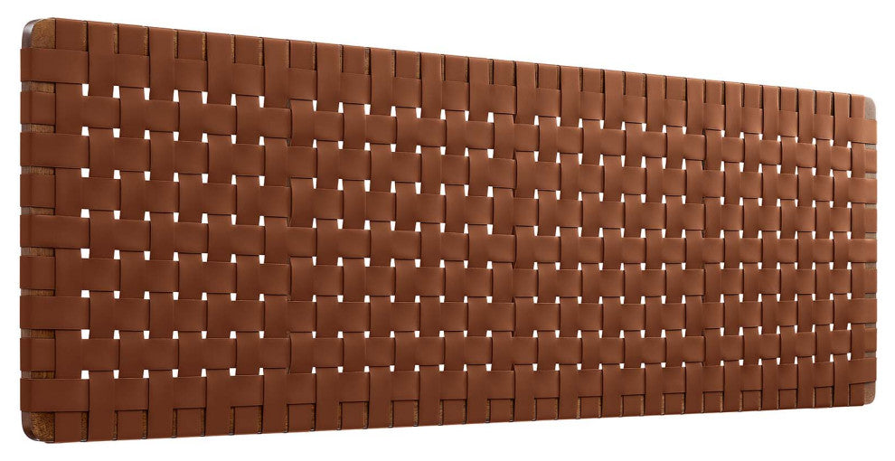 Sparta Weave Wall-Mount King Vegan Leather Headboard