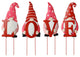 24" Metal Valentine's Love Gnome Yard Stake/Hanging Sign, 4-Piece Set