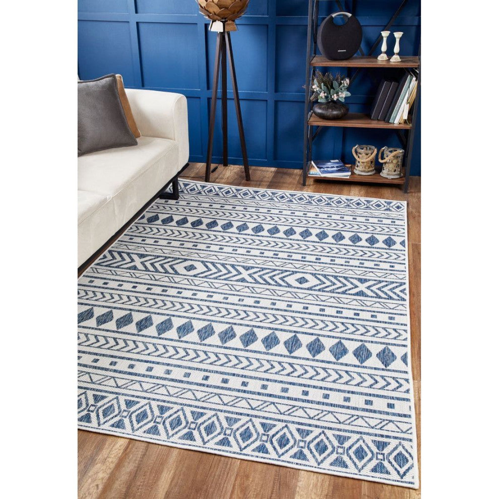 KAS Provo 5776 Ivory/Blue Natura Area Rug, 7'10"x10'10"
