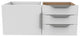 CastelloUSA Alpine 36" Wall Mounted Vanity, Base Only, White, Brushed Nickel