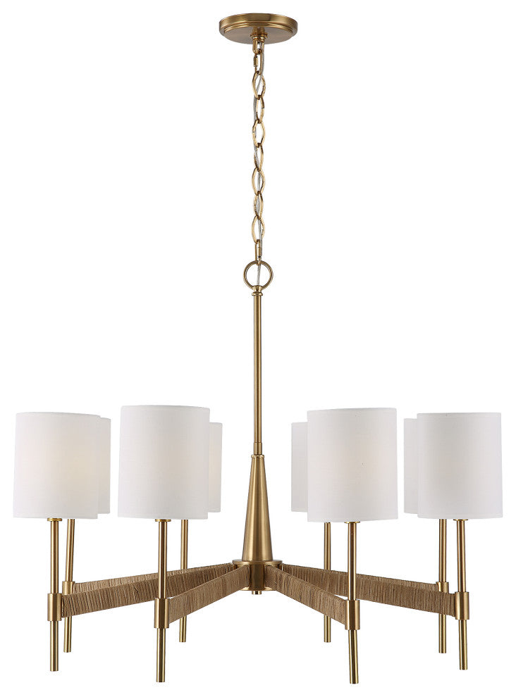 Uttermost 21372 Lautoka Rattan 8 Light Chandelier