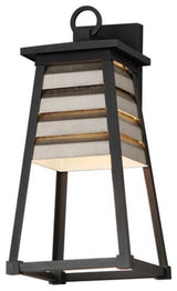 Maxim 40634 Shutters 18" Tall Wall Sconce - Weathered Zinc / Black