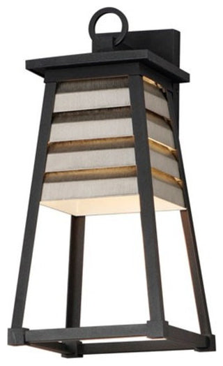 Maxim 40634 Shutters 18" Tall Wall Sconce - Weathered Zinc / Black