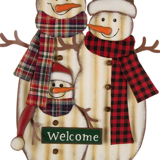 29.92"H Metal Christmas Snowman Decor