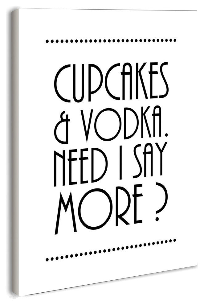 lulusimonSTUDIO Cupcake and Vodka Boutique Chic Wall Plaque