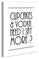 lulusimonSTUDIO Cupcake and Vodka Boutique Chic Wall Plaque