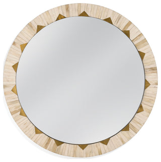 Global Wall Mirror - Gold /White Bone
