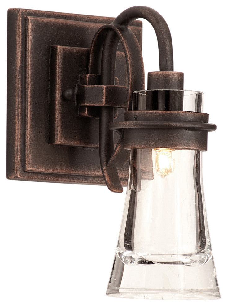 Dover 6x10.5in 1 Lt Transitional Wall Light by Kalco