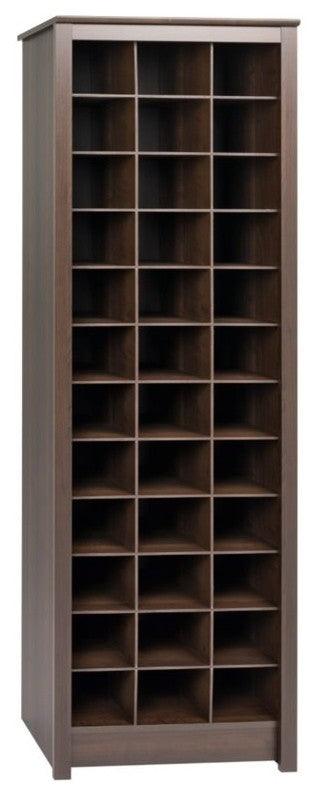 Space-Saving Shoe Storage Cabinet, Espresso
