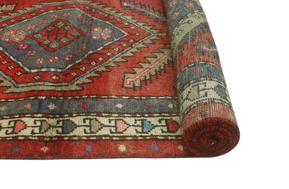 Fine Vintage Distressed Jacob Rust/Beige Runner, 2'10x9'9