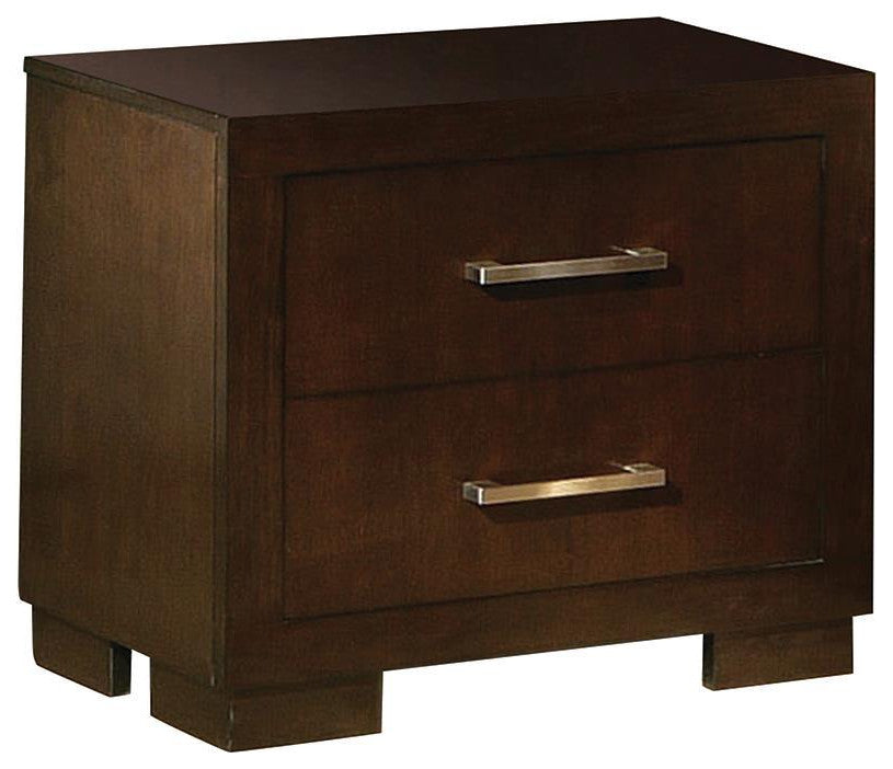 Jessica 2-drawer Nightstand Cappuccino