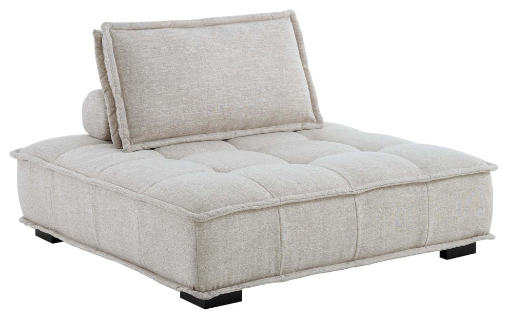 Saunter Tufted Fabric Fabric 5-Piece Sectional Sofa Beige