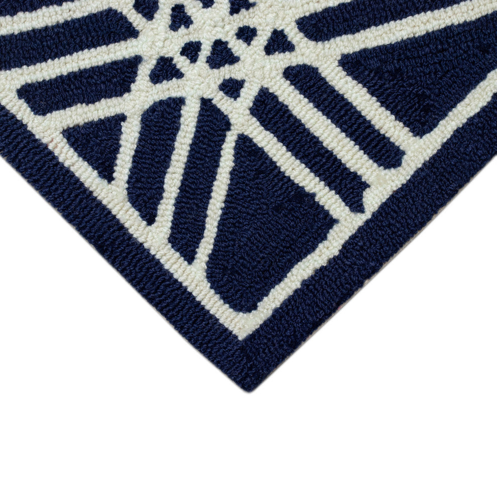 Capri Hex Indoor/Outdoor Rug Navy 2'x8'