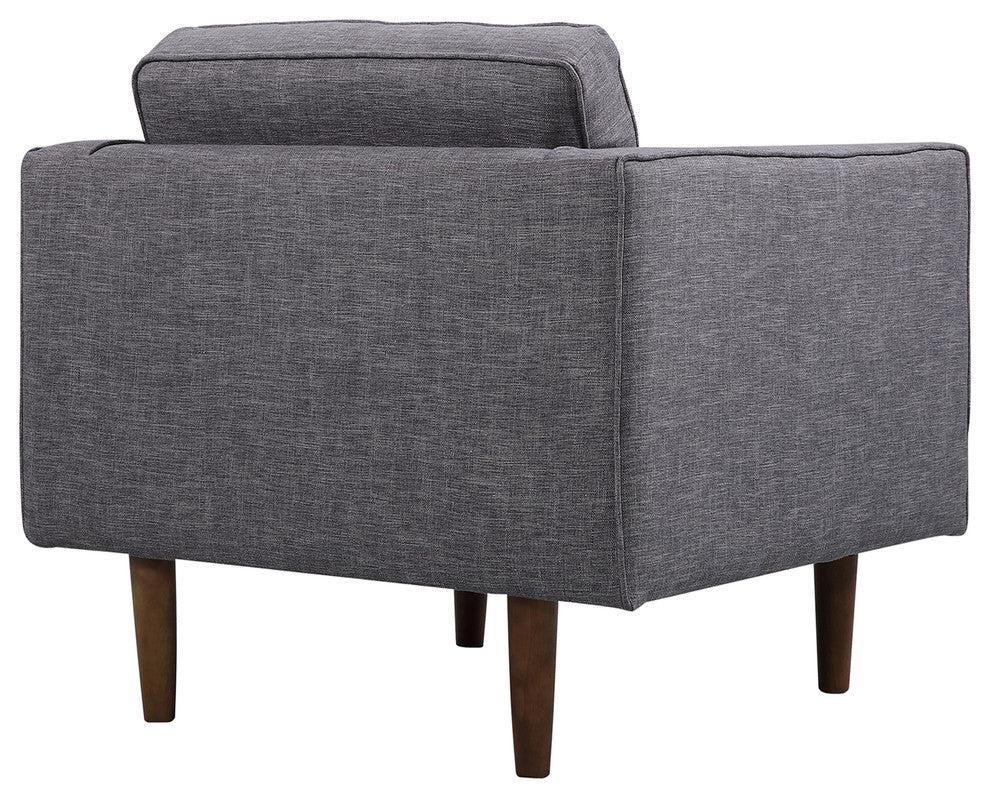 Element Mid-Century Modern Chair, Walnut, Dark Gray