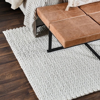 Oxnard Wool Area Rug by Kosas Home, Ivory, 5x8