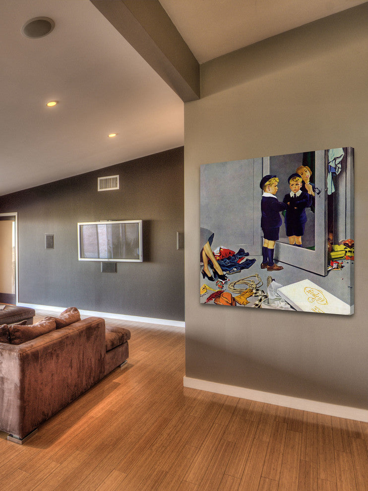 "New Blue Suit" Painting Print on Canvas by George Hughes