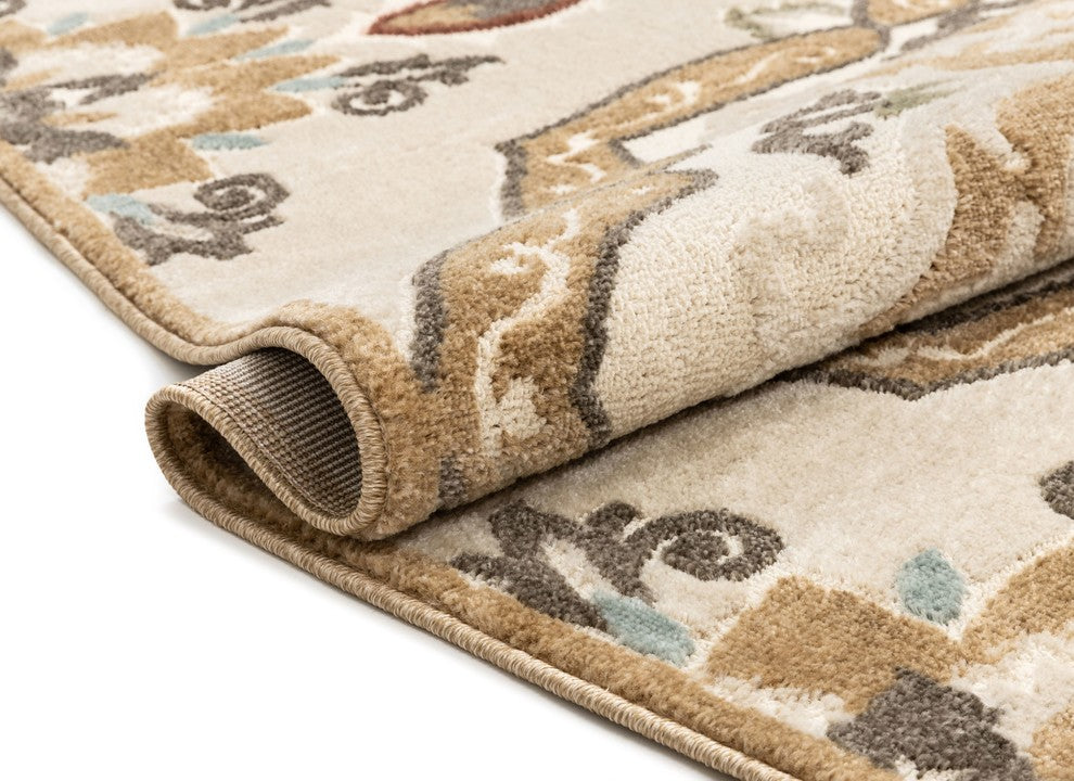 Well Woven Orchid Beige Dorit Traditional Mandala Area Rug, 2''x7''3" Runner