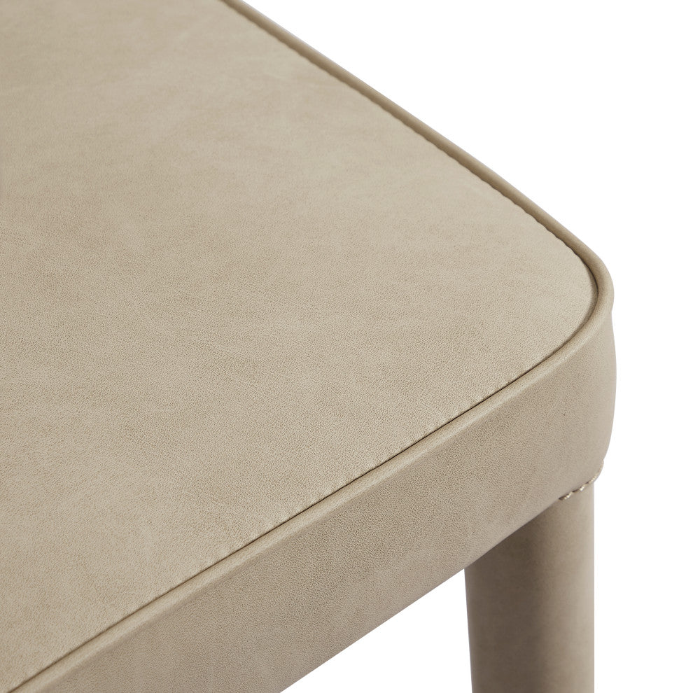 Elite Living Melore Wingback Upholstered Dining Side Chair, Taupe