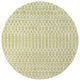 Ourika Moroccan Geometric Indoor/Outdoor Rug, Light Green/Cream, 5' Round