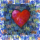 "Blue Love" Painting Print on Wrapped Canvas, 48x48