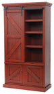 Barn Style Kitchen Pantry with Sliding Door, Burnt Cinnamon
