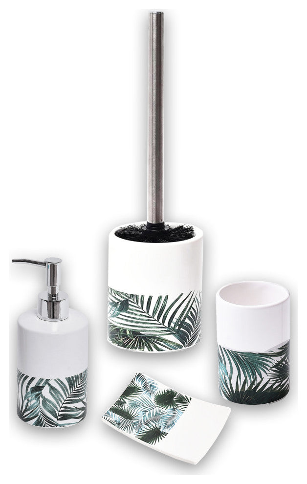 Rectangular Soap Dish Cup Dispenser Tropical