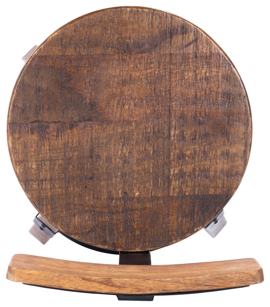 Butler Masterson Wood and Metal Bar Stool