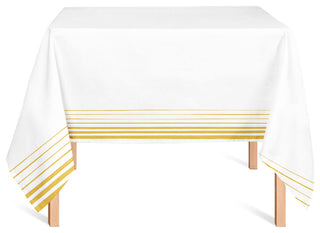 Sketchy Stripes Yellow 58x58 Tablecloth