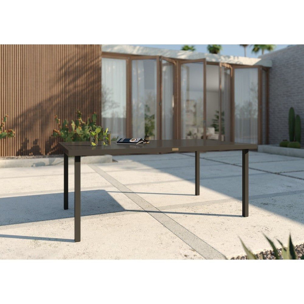 Jasper 44" x 73" Rectangle Dining Table, Textured Pewter