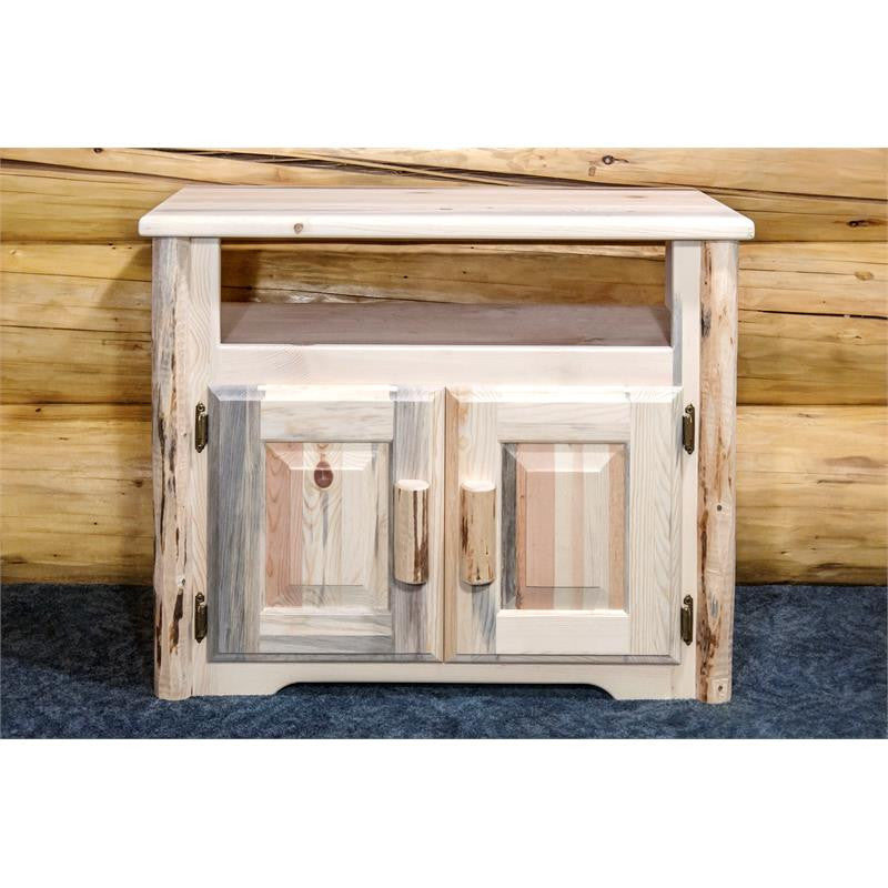 Montana Collection Utility Stand, Clear Lacquer Finish