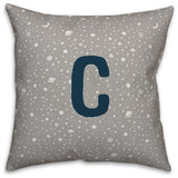 Monogram C Space Doodle 16x16 Spun Poly Pillow