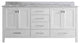 Eviva Aberdeen 72 Transitional White Bathroom Vanity White Carrera Countertop