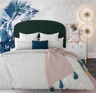 TOV Furniture Vivi Forest Green Velvet Bed in Queen