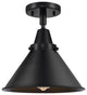 Innovations 447-1C-BK-M10-BK-LED Briarcliff 1 Light Flush Mount, Matte Black