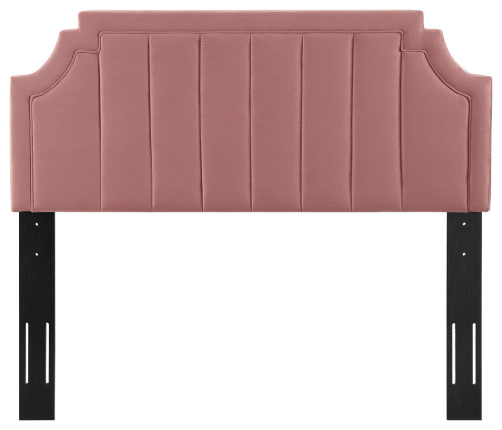 Tufted Headboard, Twin Size, Velvet, Pink, Modern Contemporary, Bedroom Master