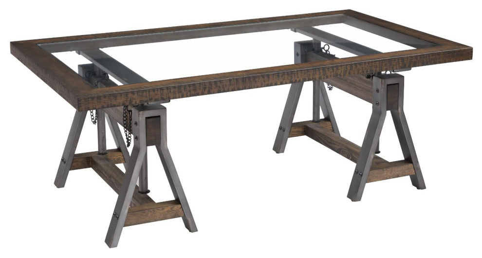 Modus Medici 2 PC Coffee & End Table in Charcoal Brown