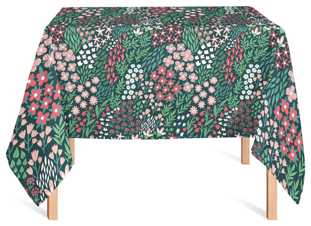 Floral Pattern 58x58 Tablecloth