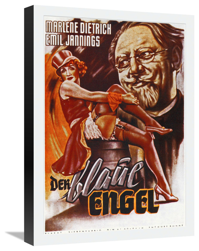 "German - Blue Angel" Stretched Canvas Giclee by Hollywood Photo Archive, 16x22"