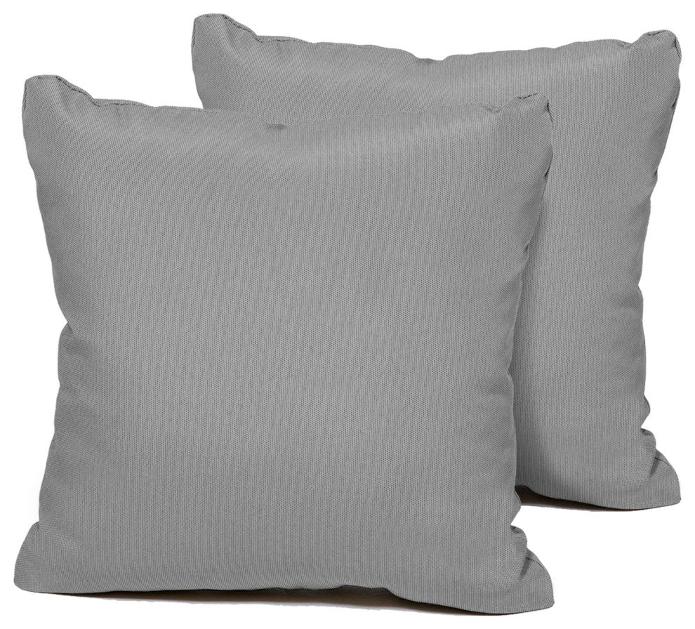 Square Outdoor Patio Pillows, Gray