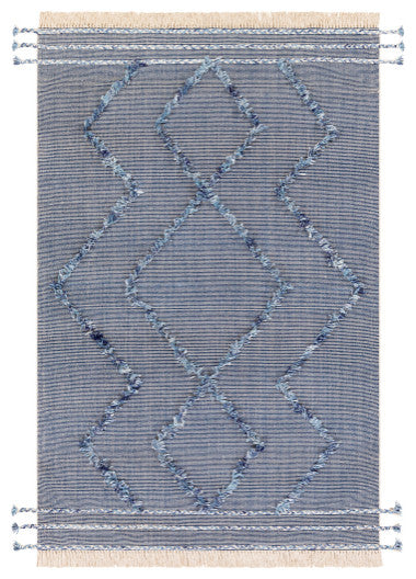 Surya Palo Alto PLA-2300 8'6"x12' Rug, Navy/Denim/Aqua/Beige/White