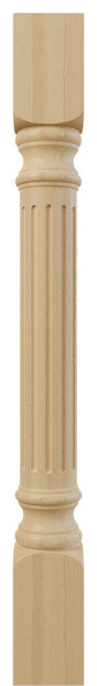 Richmond Fluted Cabinet Column (Top Block: 6 1/8", Bottom Block: 7 1/8"), Cherry