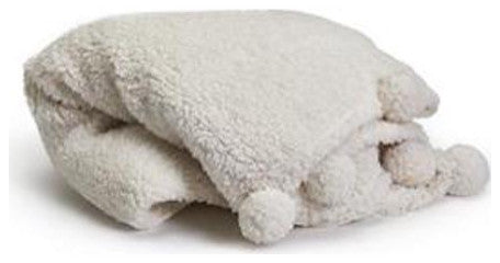 Two's Company Soft & Cozy Sherpa Throw Blanket (50" W x 60" L)