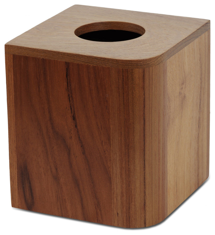 Designer Genuine Teak Tissue Box Cover