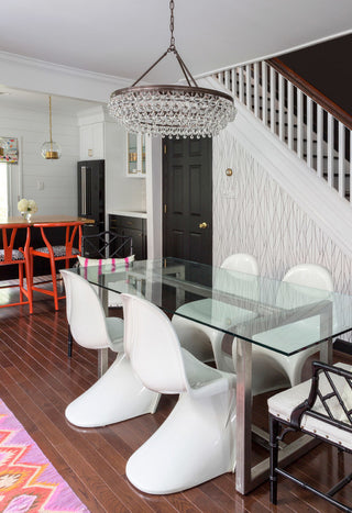 Crystorama Calypso 6-Light Crystal Teardrop Bronze Chandelier, 30"x30"x20"