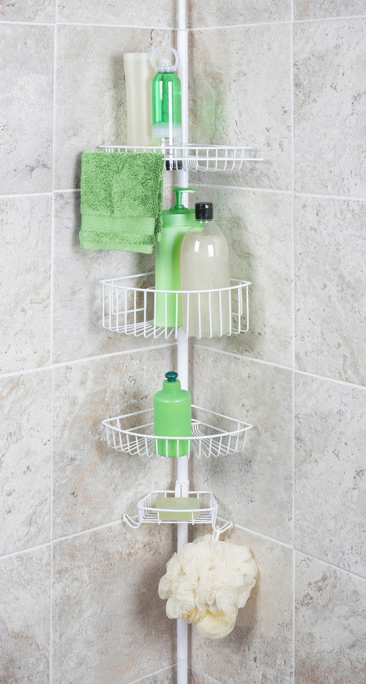 Lakeview White 4 Tier Tension Pole