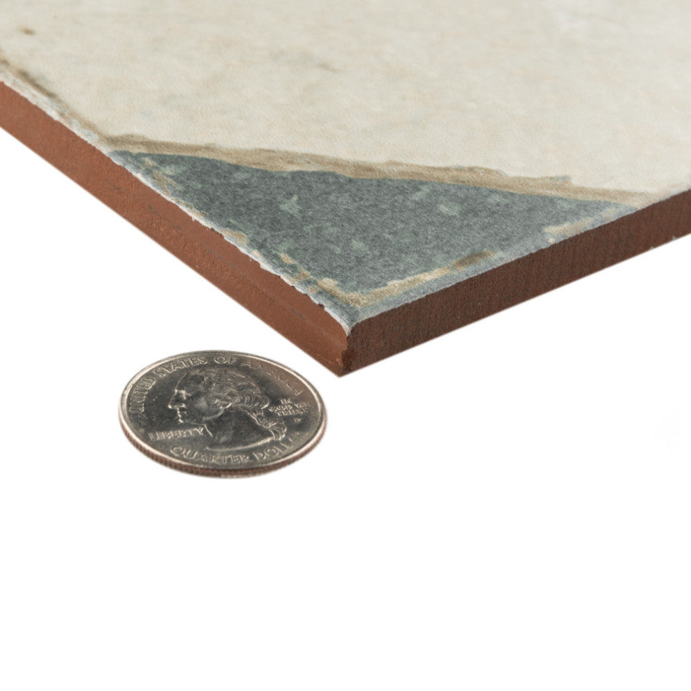 Kings Yard Blue Ceramic Floor and Wall Tile, Blue